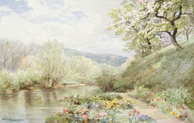 Fidelia Bridges Garden in Canaan, Connecticut, 1901 by William Trost Richards